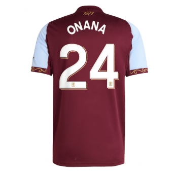 Billige Fotballdrakt Aston Villa Amadou Onana #24 Replika Hjemmedrakt 2025-26 Kortermet